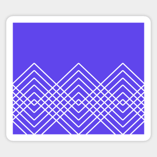 Abstract geometric pattern - blue and white. Sticker